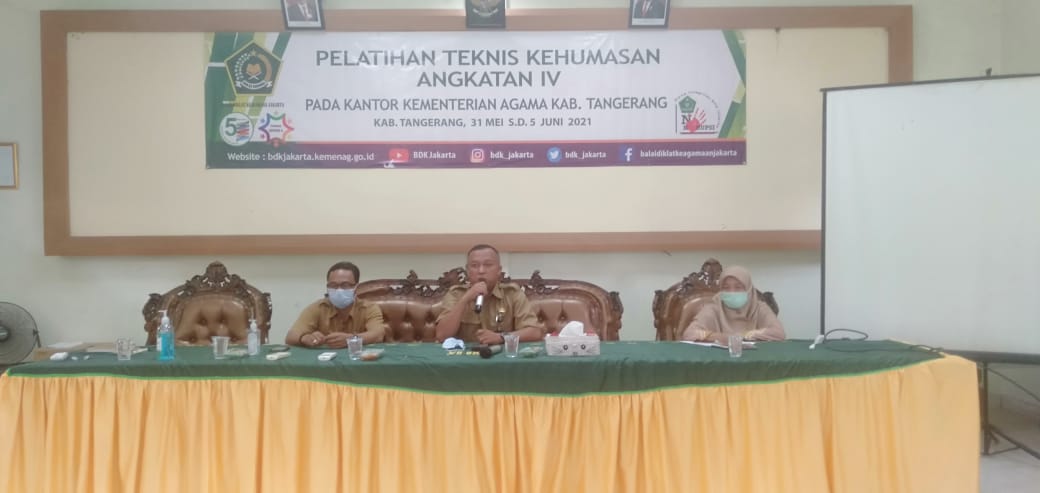 Foto Pembukaan Diklat Kehumasan Kankemenag Kab. Tangerang dan BDK Jakarta