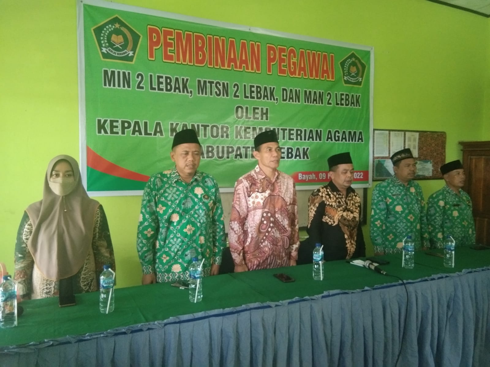 Kepala Kantor Kementerian Agama Kabupaten Lebak saat mengikuti kegiatan pembinaan satker pada madrasah wilayah Lebak Selatan