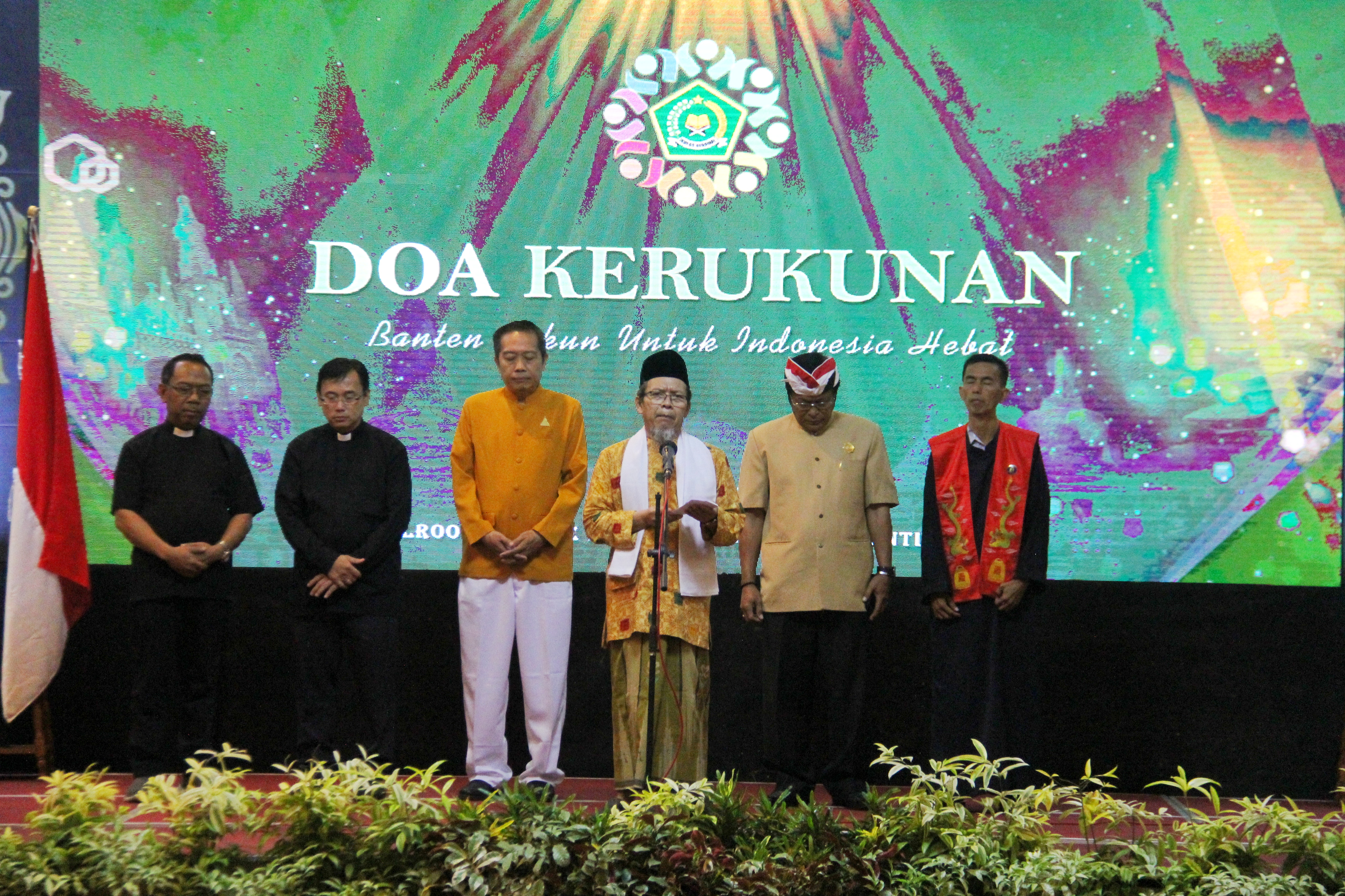 Doa kerukunan dari Kanwil Kemenag Banten.
