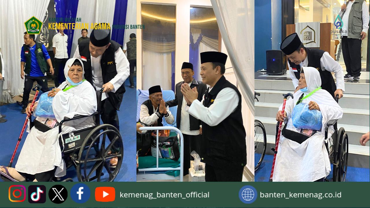 Kakanwil Menyambut Pemulangan di Asrama Haji Baru
