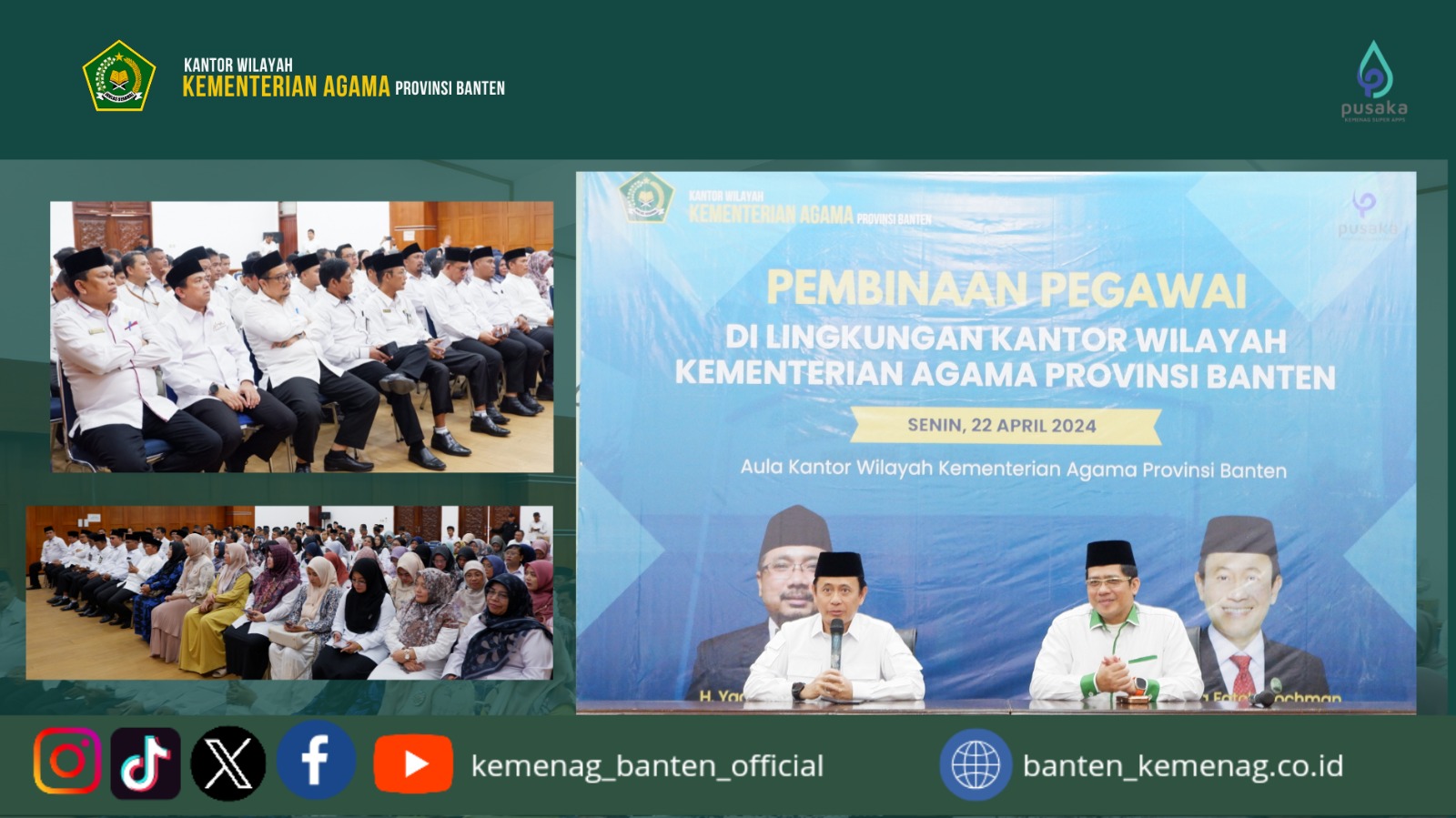 Suasana acara Pembinaan dan Halal Bihalal Pegawai di Lingkungan Kanwil Kemenag Banten