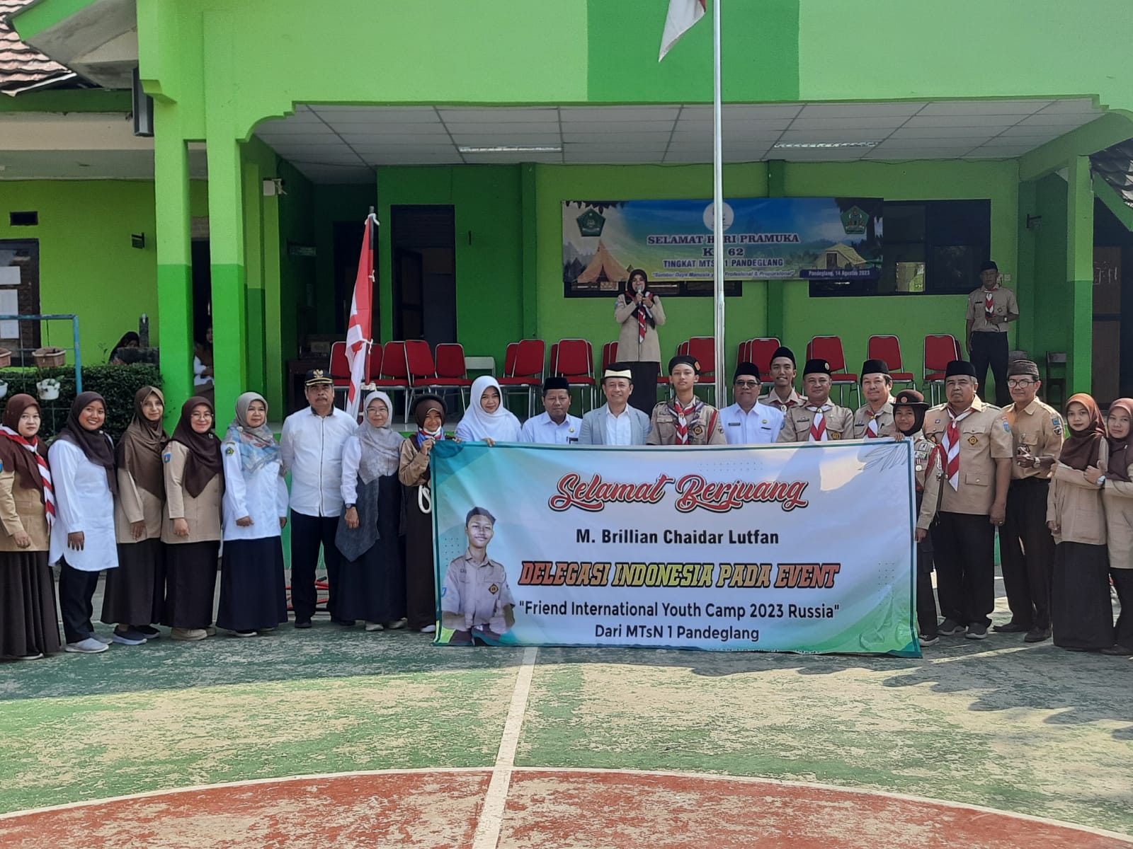 Pelepasan M. Brillian Chaidar Lutfan di MTsN 1 Pandeglang.